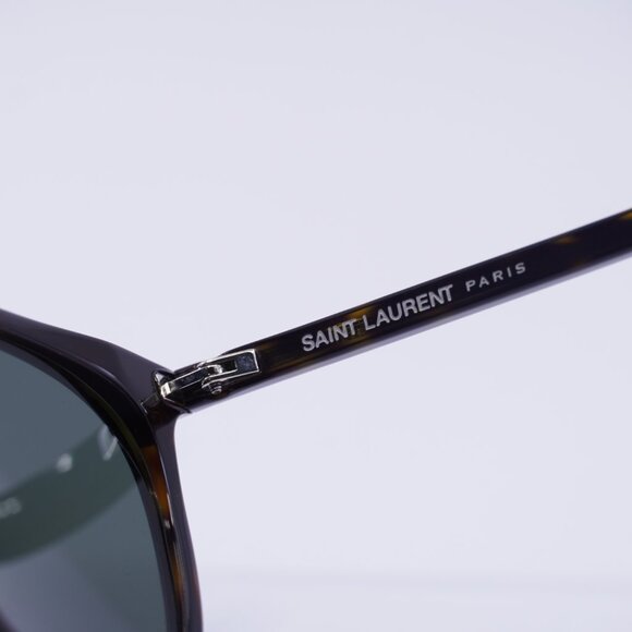Saint Laurent SL623 002 Sunglasses Dark Havana Round Frame, Grey Lenses - Picture 7 of 11